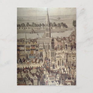 Der Prozess der Krönung von König Edward VI Postkarte