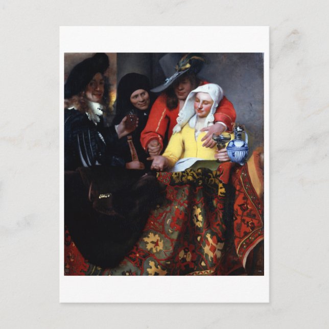 Der Prozess von Johannes Vermeer Postkarte (Vorderseite)