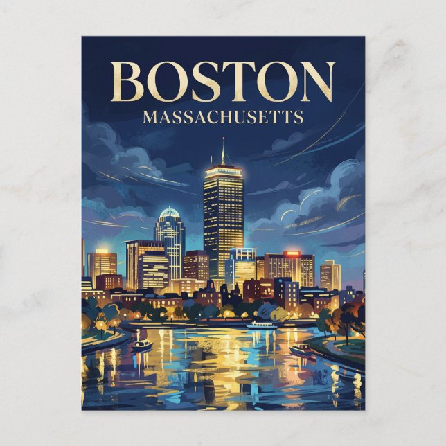 Der Prudential Tower USA Postkarte (Vorderseite)