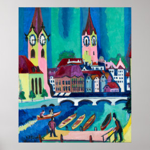 Der Puls der Stadt, Ernst Ludwig Kirchner Zürich Poster