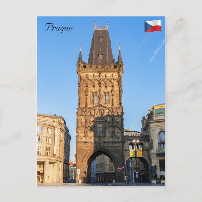 Der Pulverturm - Prag, Tschechische Republik Postkarte (Vorderseite)