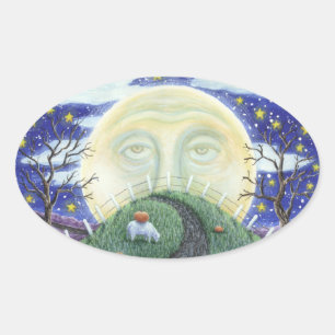 DER PUMPKIN MANN, FOLGE ART HALLOWEEN STICKERS Ova