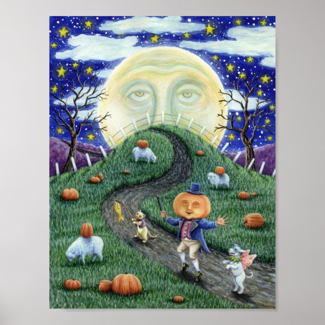 DER PUMPKIN-MANN TREFFT DEN MANN IM MUND, HALLOWEE POSTER (Vorne)