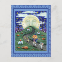 DER PUMPKIN-MANN TREFFT DEN MANN IM MUND, HALLOWEE