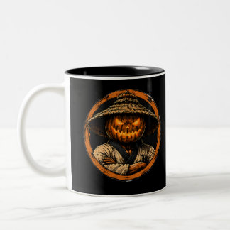 Der Pumpkin Sensei Halloween Kampfsport-Mug Zweifarbige Tasse