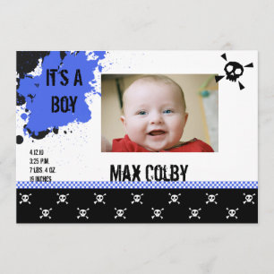 Der Punkrock-Geburts-Mitteilung des Jungen Ankündigung