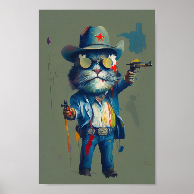 Der Purfect Sheriff: Meowdy, Cowboy Cat Sheriff Poster (Vorne)