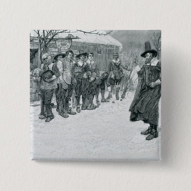 Der Puritaner-Gouverneur Button (Vorderseite)