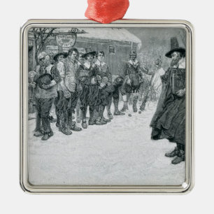 Der Puritaner-Gouverneur Silbernes Ornament