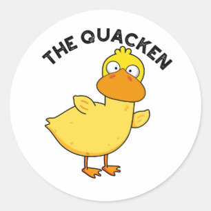 Der Quacken Lustige Enten-Wortwitz Runder Aufkleber