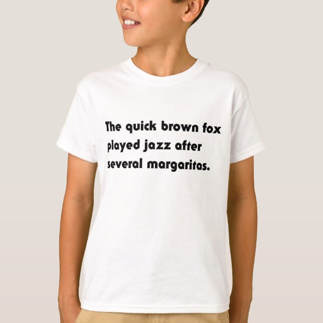 Der Quick Brown Fox spielte Jazz... T - Shirt PayP (Vorderseite)