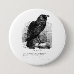 Der Rabe durch Edgar Allen Poe Button