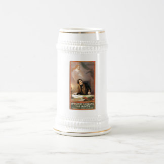 Der Rabe Georges Hazeltons (Edgar Allan Poe) 1908 Bierglas