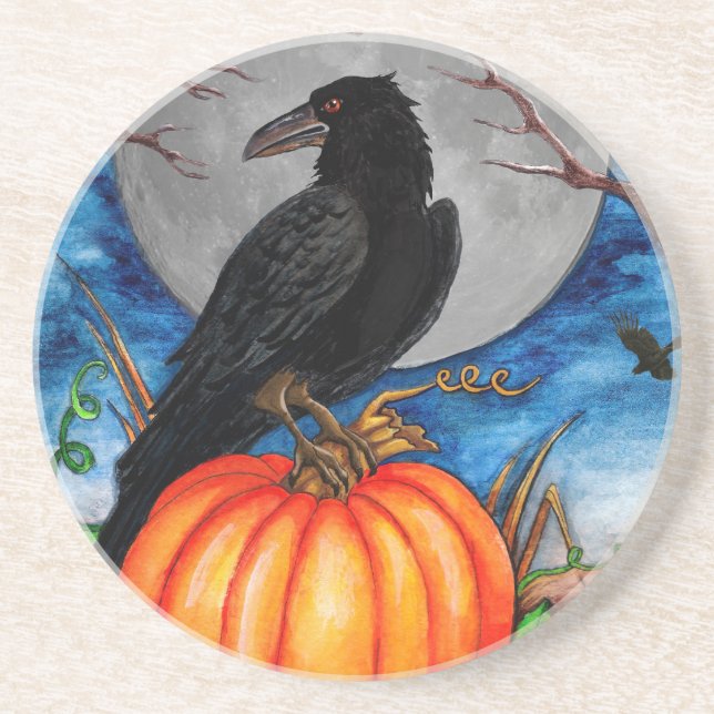 Der Rabe Getränkeuntersetzer (Vorne)