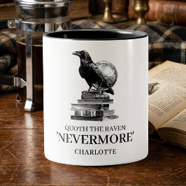 Der Rabe sagt Nimmermehr Gothic Reader Literarisch Zweifarbige Tasse