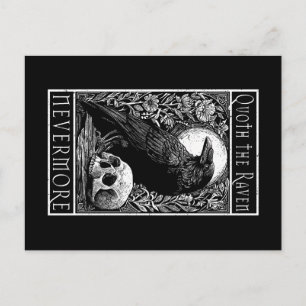 Der Rabe sprach - Nimmermehr - Edgar Allan Poe Kun Postkarte