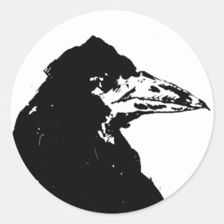 Der Rabe von Edgar Allan Poe Runder Aufkleber