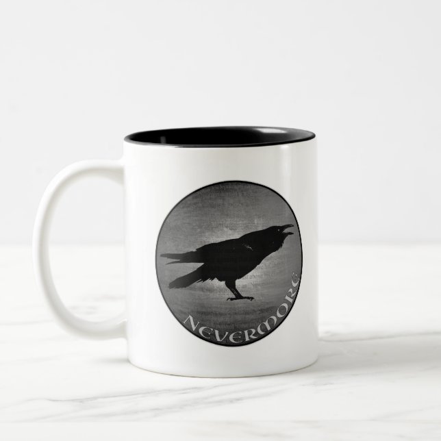 Der Rabe Zweifarbige Tasse (Links)