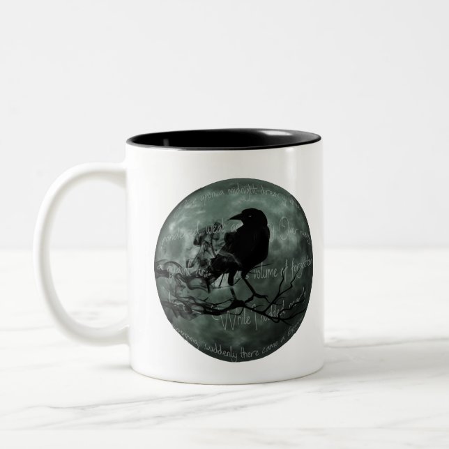 Der Rabe Zweifarbige Tasse (Links)