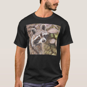 Der Raccoon-grundlegender dunkler T - Shirt der
