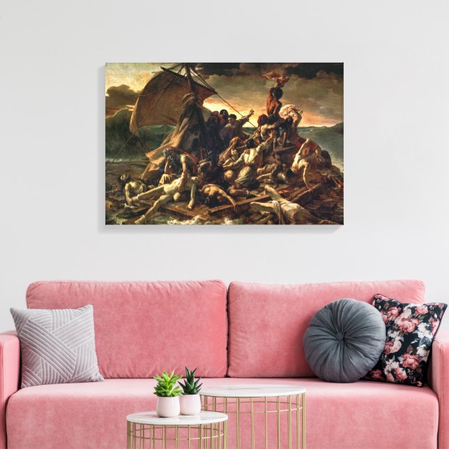 Der Raft der Medusa | Théodore Géricault | Leinwanddruck (Insitu (Wohnzimmer))