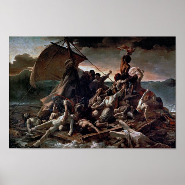 Der Raft der Medusa, Theodore Gericault Poster (Vorne)