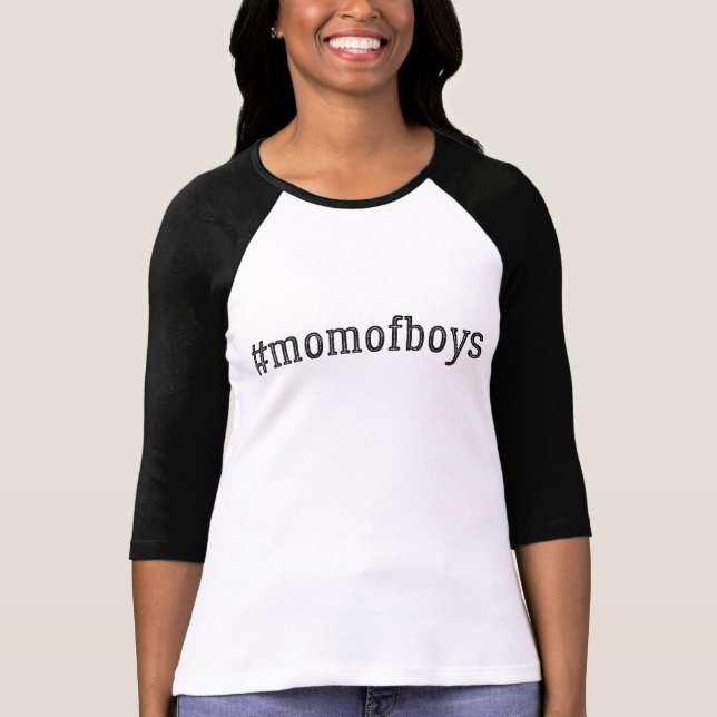 Der Raglan/das sportliche Shirt #momofboys Frauen (Vorderseite)