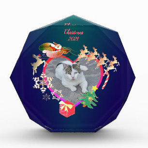 Der Rahmen für das Herz des Rentiers des Weihnacht Fotoblock