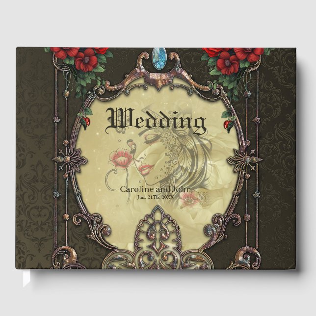 Der Rahmen ist opulent gestaltet Gästebuch (Vorderseite)