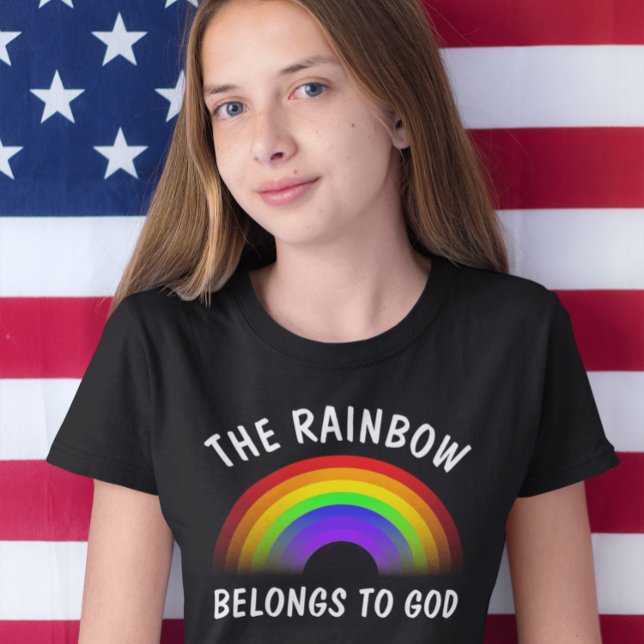 DER RAINBOW GEHÖRT GOTT, Christlichen T - Shirt (Von Creator hochgeladen)