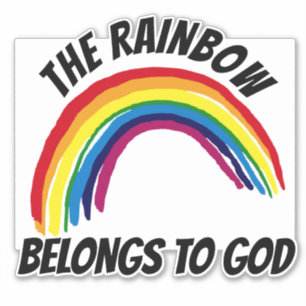 DER RAINBOW GEHÖRT ZU GOTT DECAL STICKERS AUFKLEBER