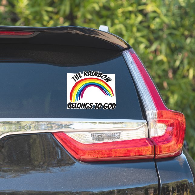 DER RAINBOW GEHÖRT ZU GOTT DECAL STICKERS AUFKLEBER (Auto Seite)