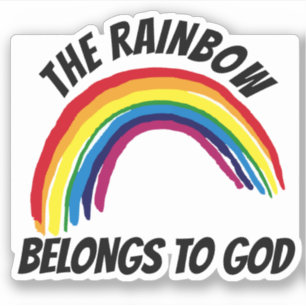 DER RAINBOW GEHÖRT ZU GOTT DECAL STICKERS AUFKLEBER