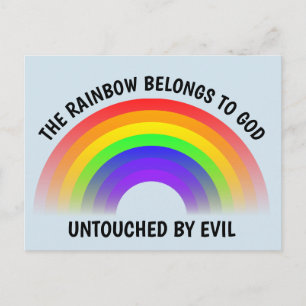 DER RAINBOW GEHÖRT ZU GOTT, VON EVIL UNBERÜHRT POSTKARTE