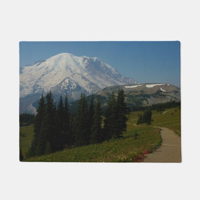 Der Rainier vom Sourdough Ridge Trail Fußmatte (Vorderseite)