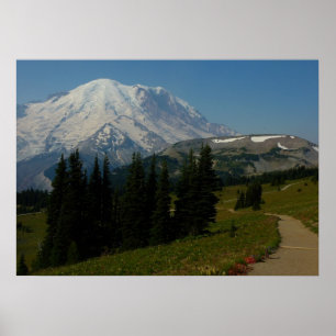 Der Rainier vom Sourdough Ridge Trail Poster