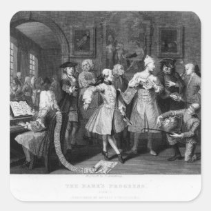 Der Rake-Levee, Teller II Quadratischer Aufkleber