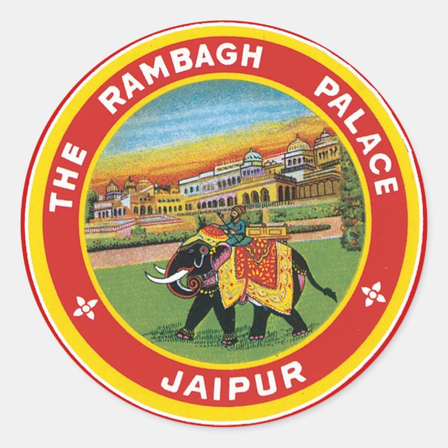 Der Rambagh Palace Jaipur Runder Aufkleber (Vorderseite)