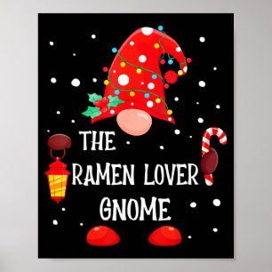 Der Ramen-Liebhaber-Gnom passende Familien-Weihnac Poster