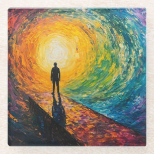 Der Rand der Dimension Glasuntersetzer