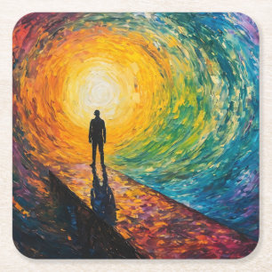 Der Rand der Dimension Rechteckiger Pappuntersetzer