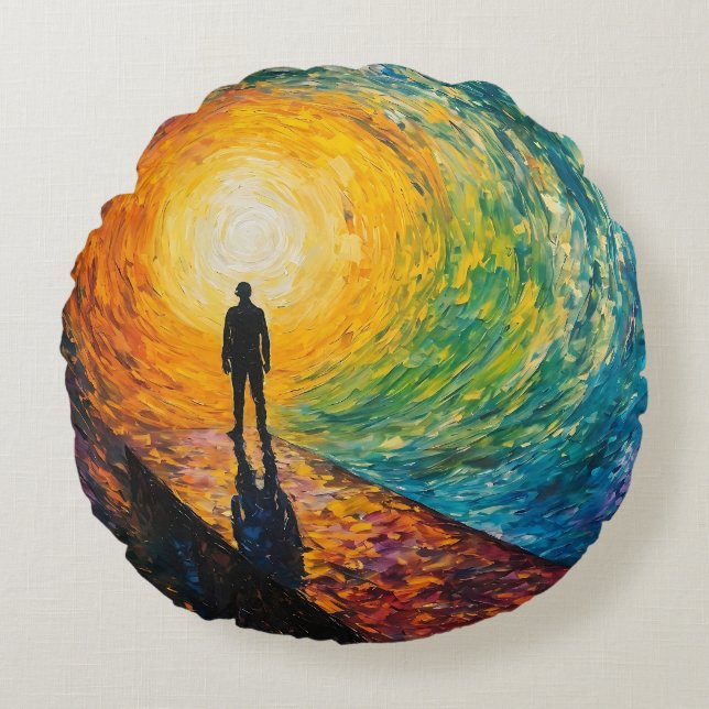 Der Rand der Dimension Rundes Kissen (Vorderseite)