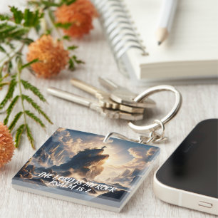 Der Rand der Existenz, der Herr, ist mein Fels Schlüsselanhänger