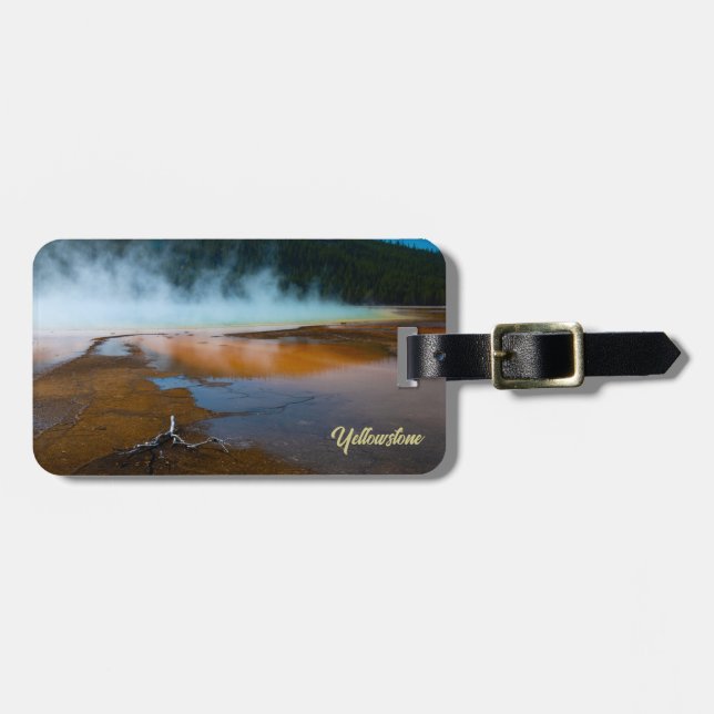 der Rand des Grand Prismatic Spring Yellowstone Gepäckanhänger (Vorderseite horizontal)