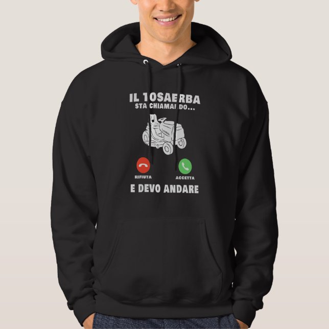 Der Rasenmäher nennt Gärtner Hoodie (Vorderseite)