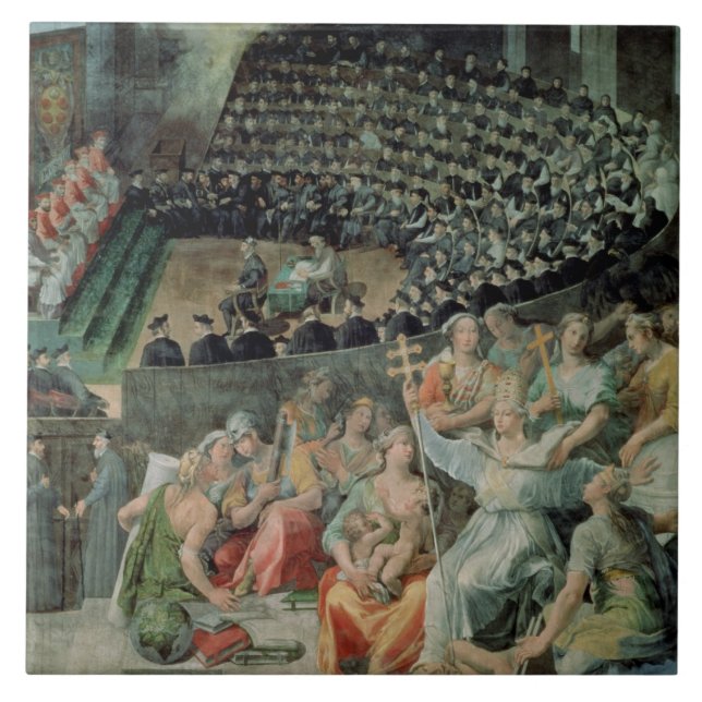 Der Rat von Trent, 1588-89 (Fresko) Fliese (Vorderseite)