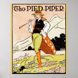 Der Rattenfänger-Kinderkinderhort Poster