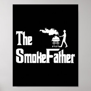 Der Rauch Vater Grilling Bbq Vatertag Poster