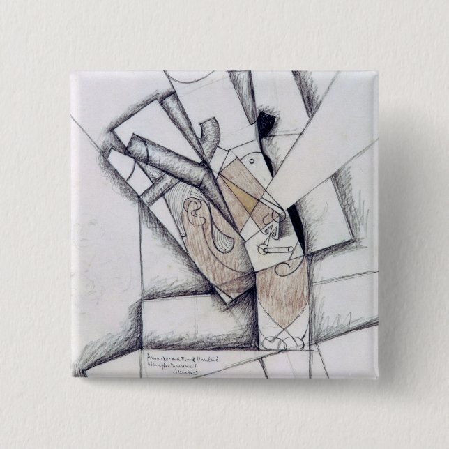 Der Raucher, 1912 (Holzkohle u. Rotkreide auf Button (Vorderseite)