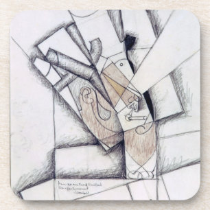 Der Raucher, 1912 (Holzkohle u. Rotkreide auf Getränkeuntersetzer